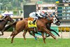 King of Gosford and jockey Flavien Prat, outside, overpower  Mi Hermano Ramon (Hector Berrios), middle, and Cabo Spirit (Lanfranco Dettori), inside, to win the Grade I, $300,000 Shoemaker Mile, Monday, May 26, 2025 at Santa Anita Park, Arcadia CA.
&#169; BENOIT PHOTO