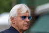 Trainer Bob Baffert at Pimlico Race Course Thursday May 15, 2025 in Baltimore, MD..   Photo by Skip Dickstein