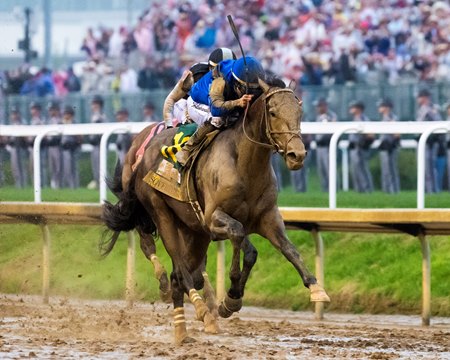 Sovereignty, under Junior Alvarado, wins the Kentucky Derby at Churchill Downs