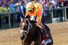 Crudo and John Velazquez Win Race 10, Sir Barton Stakes, Pimlico Racecourse, Baltimore, MD May 17, 2025, Mathea Kelley/Bloodhorse 
