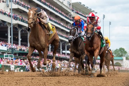 Raging Sea wins the La Troienne Stakes at Churchill Downs