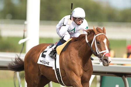 Caitlinhergrtness wins the Belle Mahone Stakes at Woodbine