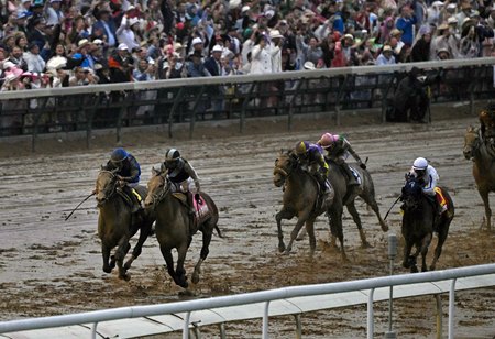 Sovereignty, with Junior Alvarado up, wins the Kentucky Derby at Churchill Downs