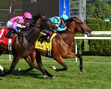 Coach Case gives trainer Miguel Clement his first winner in a maiden special weight at Saratoga Race Course