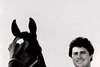 Bernie Flint, early in his training career, with T. V. Knight in this undated photo