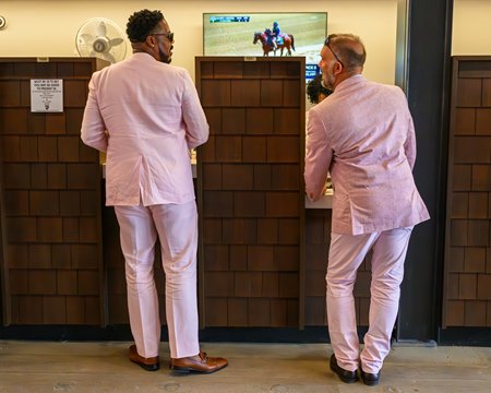 Fans stepped up to the betting windows Belmont Stakes weekend, on-track and off
