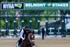 2025 Preakness winner Journalism with regular rider Humbert Rispoli put in his final work in preparations for the 2025 Belmont Stakes for trainer Mike McCarthy this morning on the main track at Saratoga Race Course Sunday June 1 2025 in Saratoga Springs, N.Y. Photo  by Skip Dickstein