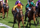Cercene and Gary Carroll win the Coronation Stakes G1, Royal Ascot 2025, Ascot Racecourse, Ascot UK, 6-20-25, Mathea Kelley-Bloodhorse