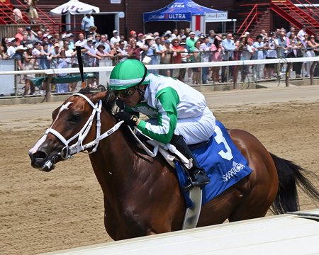 Mythical wins the Tremont Stakes at Saratoga Race Course