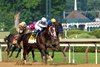 Patch Adams with Luis Saez wins the Woody Stephens Stakes  (Grade I) at Saratoga Race Course in Saratoga Springs, NY., on June 4, 2025.