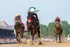 Raging Torent and Frankie Dettori win the Metropolitan Handicap G1, Saratoga Racetrack, Saratoga Springs, NY, June 7, 2025, Javier Molina-Mathea Kelley-BloodHorse
