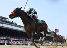 Raging Torrent wins the 2025 Met Mile at Saratoga Race Course