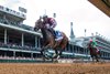 Thorpedo Anna and Brian Hernandez win the G2 Fleur de Lis Stakes at Churchill Downs, Louisville, KY,  6-28-25, Mathea Kelley-Bloodhorse