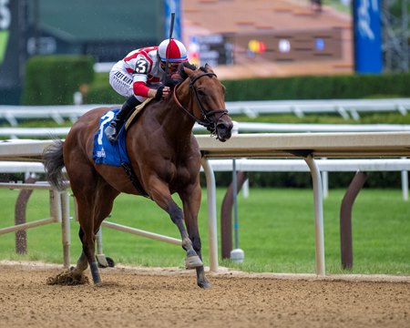 Ways and Means with Flavien Prat wins the Bed o' Roses Stakes at Saratoga Race Course 