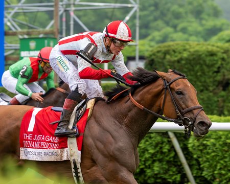 Dynamic Pricing wins the Just a Game Stakes at Saratoga Race Course
