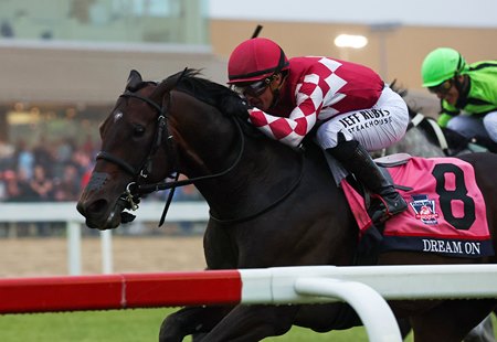 Dream On wins the Penn Mile Stakes at Penn National Race Course
