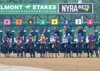 Sovereignty, with Junior Alvarado up, wins the Belmont Stakes (G1) at Saratoga Race Course in Saratoga Springs, New York, on June 7, 2025.