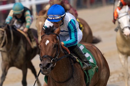 Book'em Danno takes command in the True North Stakes at Saratoga Race Course