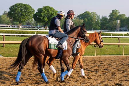 Baeza on the track June 5 at Saratoga Race Course