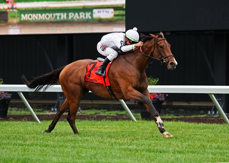 Whiskey Decision wins the Eatontown Stakes at Monmouth Park