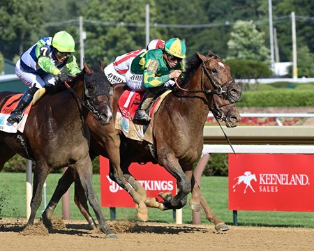 Chancer McPatrick wins the Curlin Stakes at Saratoga Race Course