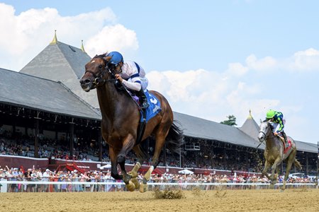 Echo Sound wins the Victory Ride Stakes at Saratoga Race Course