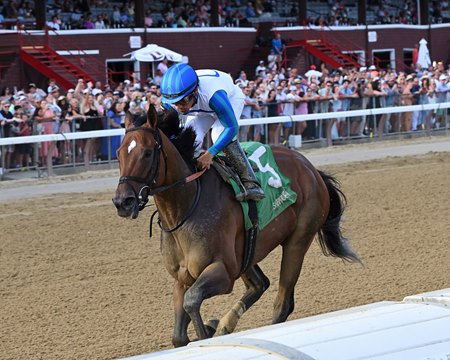 Book'em Danno wins the Alfred G. Vanderbilt Stakes at Saratoga Race Course