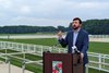Maryland Department of Natural Resources Secretary Josh Kurtz announces the return of horse racing to Fair Hill Special Event Zone