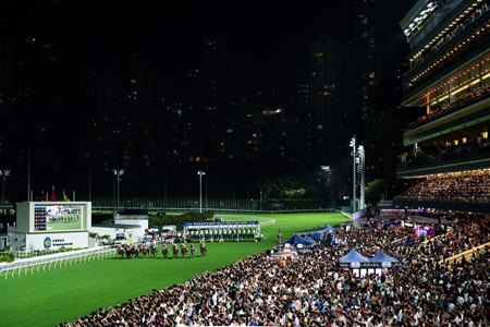 Racing at Happy Valley in Hong Kong