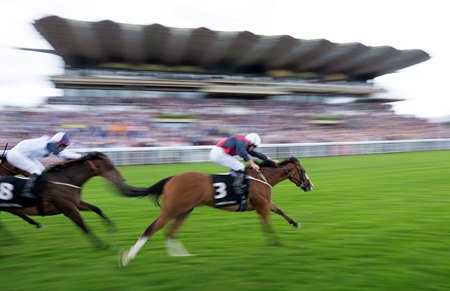 Lady Iman wins the Molecomb Stakes at Goodwood Racecourse