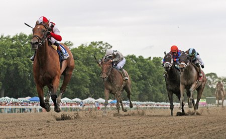 Randomized wins the Molly Pitcher Stakes at Monmouth Park