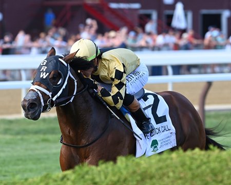 Governor Sam wins the Quick Call Stakes at Saratoga Race Course