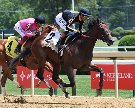 Kingsolver wins the Schuylerville Stakes at Saratoga Race Course