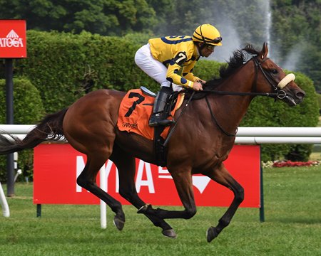 Far Bridge wins the Bowling Green Stakes at Saratoga Race Course