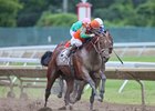 Journalism #2 with Jockey Umberto Risploi riding won the $1,000,000 Grade I NYRA Bets Haskell Stakes at Monmouth Park Racetrack in Oceanport, NJ on Saturday July 19, 2025.  Photo By Mark Wyville/EQUI-PHOTO