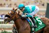 Thought Process and jockey Hector Berrios win the Grade II, $200,000 San Clemente Handicap, Saturday, July 19, 2025 at Del Mar Thoroughbred Club, Del Mar CA.
&#169; BENOIT PHOTO