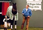 D. Wayne Lukas at Santa Anita Park, 1986