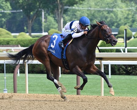 Echo Sound wins the Victory Ride Stakes at Saratoga Race Course