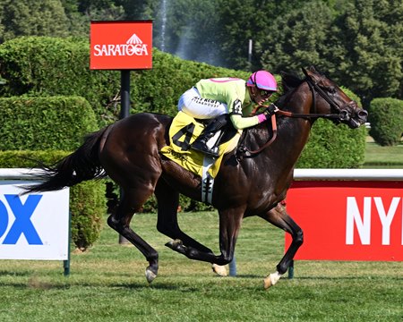 Zulu Kingdom wins the Manila Stakes at Saratoga Race Course