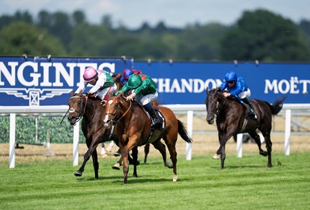 Calandagan puts away Kalpana in the stretch to win the King George VI and Queen Elizabeth Stakes at Ascot Racecourse