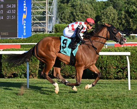 Bring Theband Home wins the Harvey Pack Stakes at Saratoga Race Course