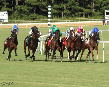 The field enters the stretch for the 2025 Arlington Million at Colonial Downs