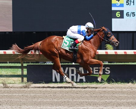 La Resolana wins a maiden special weight race at Monmouth Park