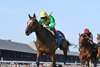 Ozara wins the 2025 Ballston Spa Stakes at Saratoga Race Course