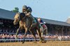 Sierra Leone and Flavien Prat win the G1 Whitney Stakes, Saratoga Racecourse, Saratoga Springs, NY, August 2, 2025, Mathea Kelley-Javier Molina