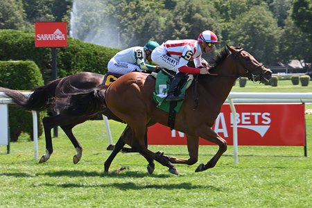 Capital Partner rallies to break his maiden at Saratoga Race Course