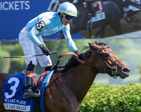 May Day Ready wins the Lake Placid Stakes at Saratoga Race Course