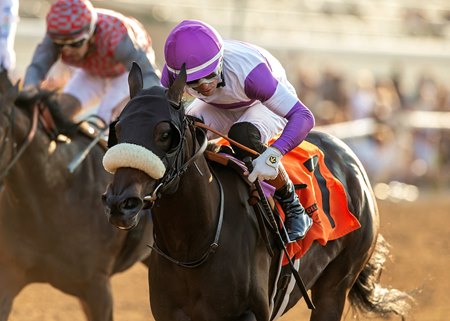 Jasmina wins the California Thoroughbred Breeders' Association Stakes at Del Mar