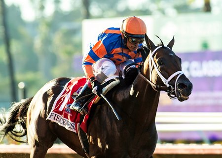 Fierceness wins the Pacific Classic Stakes at Del Mar