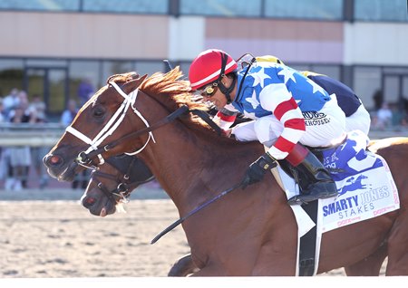 Tip Top Thomas wins the Smarty Jones Stakes at Parx Racing